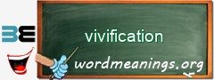 WordMeaning blackboard for vivification